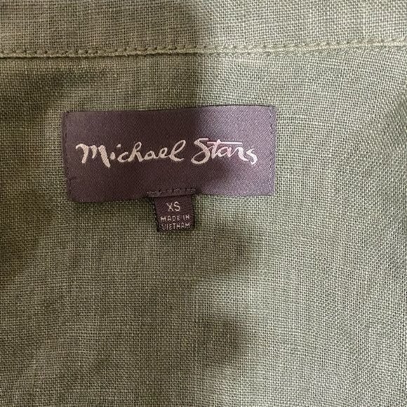 Michael Stars ladies green linen jacket lightweight full zip size XS - Picture 6 of 14